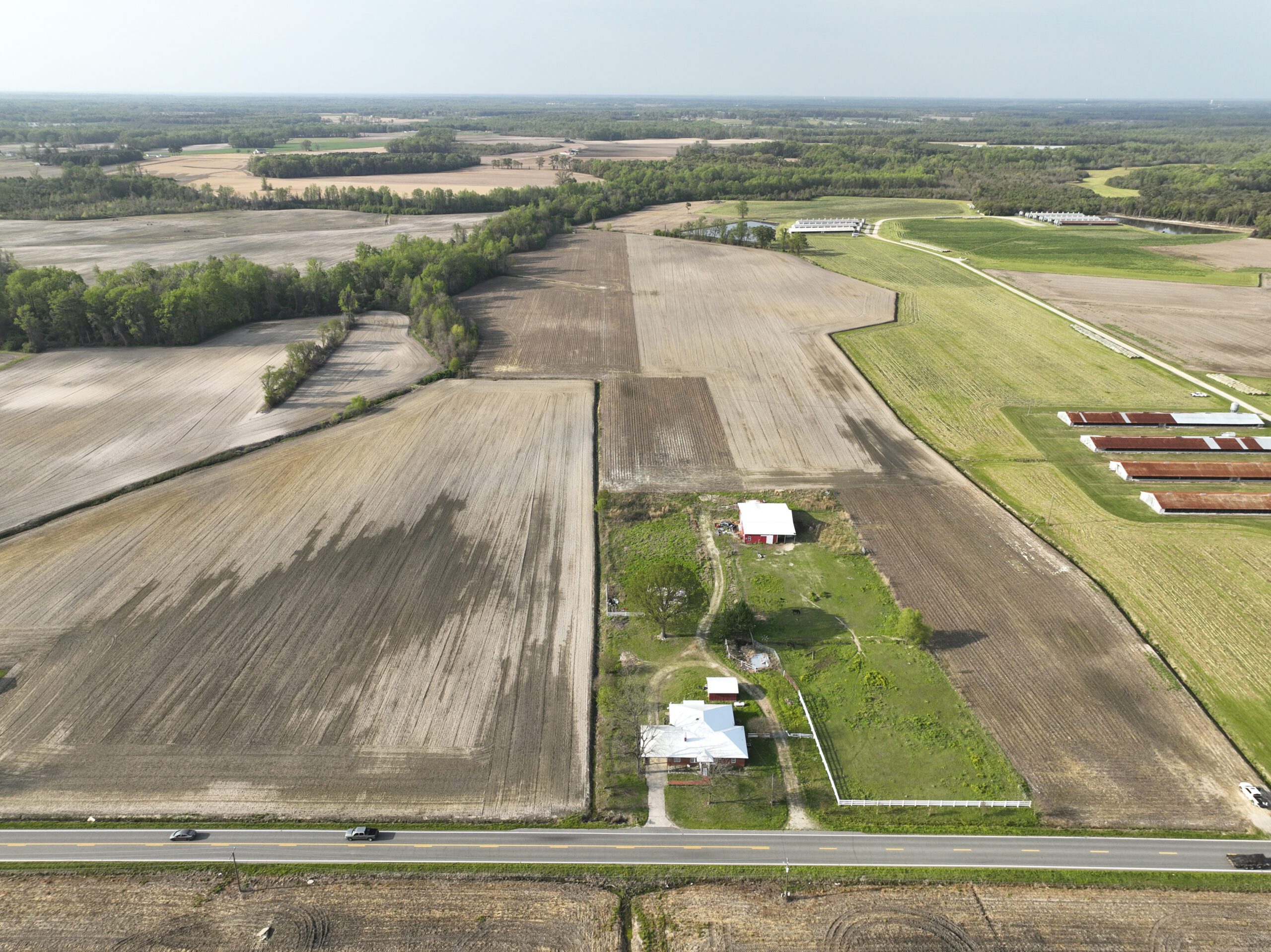 Aerial image of Horseshoe Mitigation Site in the Neuse river basin in North Carolina for Eco Terra